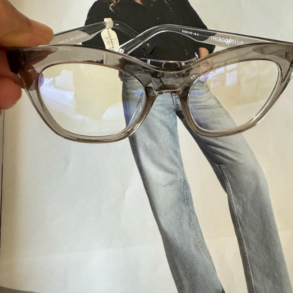 Anthropologie Transparent Gray reading Glasses